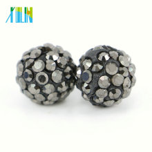 Nueva joyería de la llegada Shamballa cuentas cristalinas del Rhinestone para el collar tamaño 4 mm-18 mm, IB00118 - Hemtatie plata